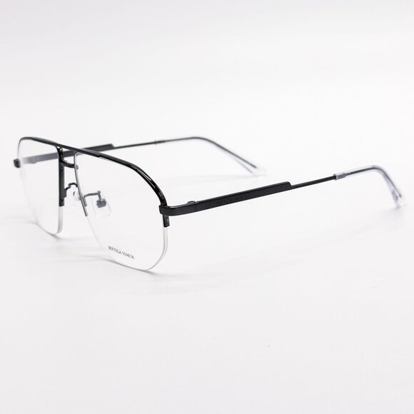 NEW BOTTEGA VENETA EYEGLASSES BV1109O 001 BLACK AVIATOR UNISEX EYEWEAR - Picture 4 of 8